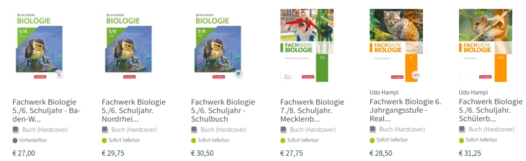 Fachwerk Biologie Realschule Bayern